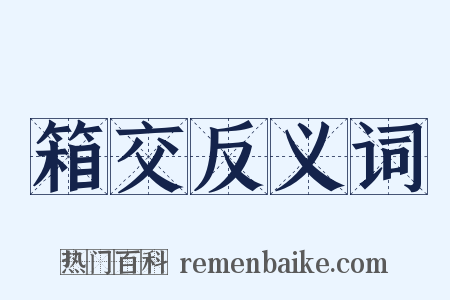 箱交反义词是什么意思的图片